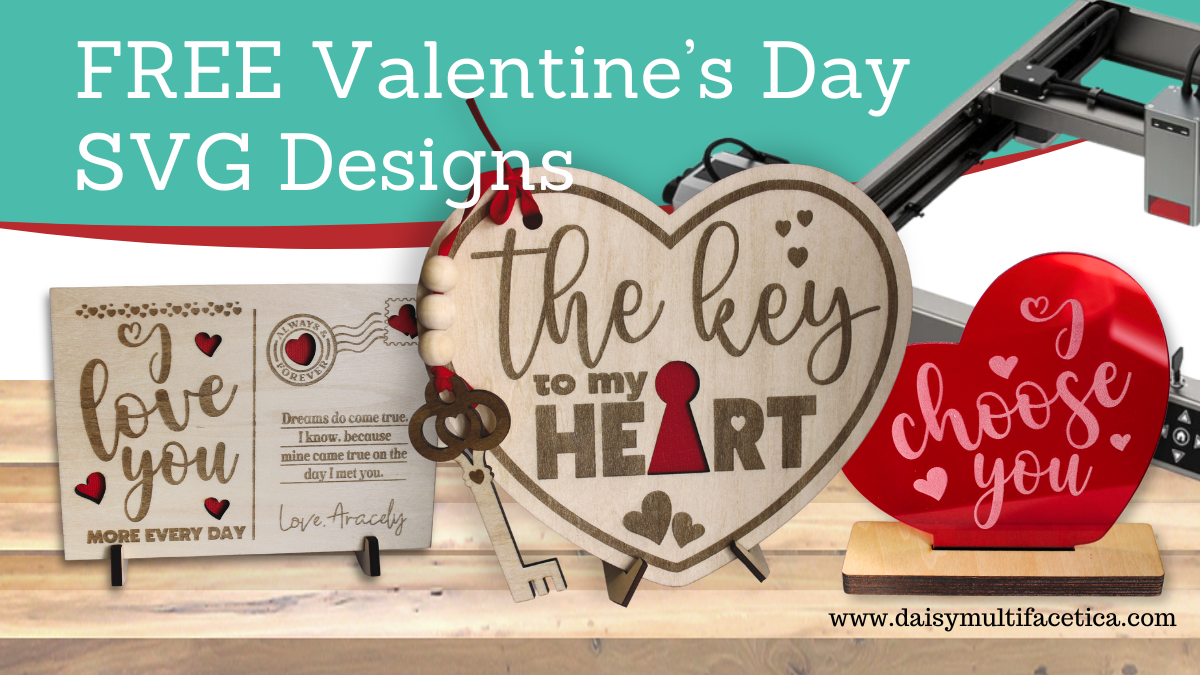 FREE Valentine's Day SVG Cut Files for Laser Engraver & Cricut - Daisy ...